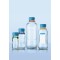 DURAN® YOUTILITY bottle, clear, graduated, GL45, with cyan screw-cap and pouring ring (PP), 125 ml